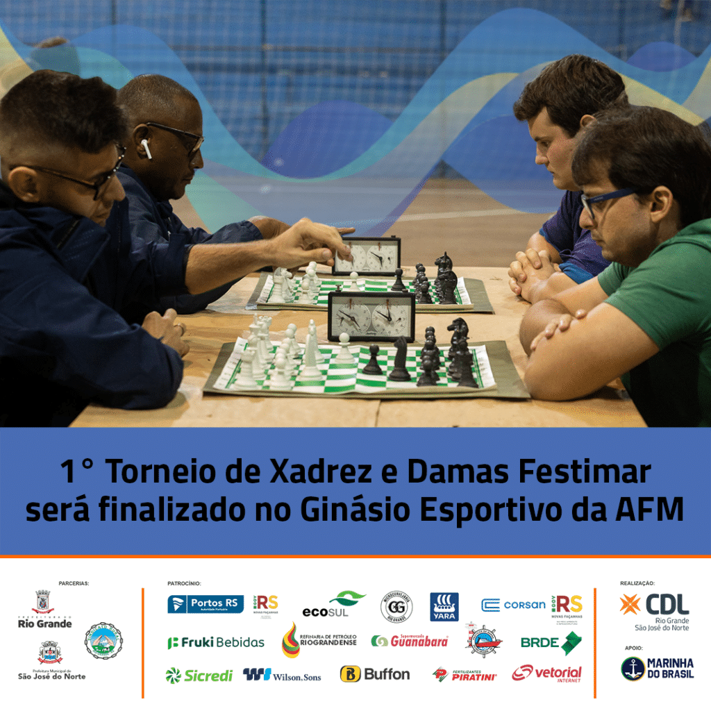 Inscrições abertas para o 1° Torneio de Xadrez e Damas Festimar